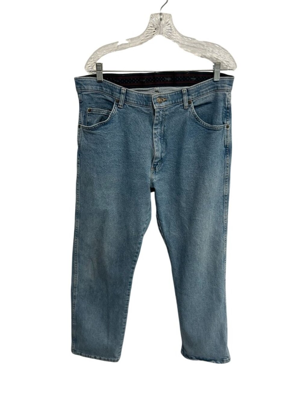 Wrangler 36 Regular Fit Blue Jeans Mens Durable Denim Heritage Rusticcore